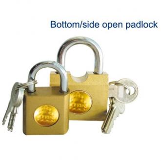 Bottom/side open padlock